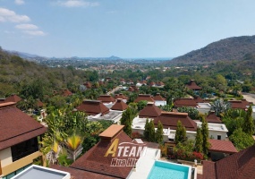 Brand-new 7-bedroom luxury villa in Panorama Khao Tao with infinity pool, sea and mountain views, 800 sqm living area, and 996 sqm land plot. A-Team Real estate