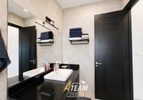 New 3-bedroom pool villa in Hin Lek Fai with mountain views, 230 sqm living area, 532 sqm land, private pool, modern kitchen, terrace, and quality upgrades.