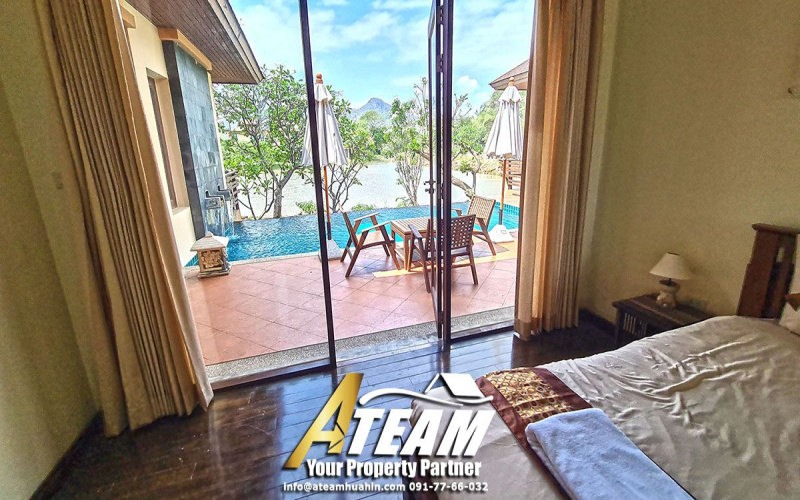 Lakeside-poolvilla-for-sale-hua-hin-Takiap-lake-bedroom-view