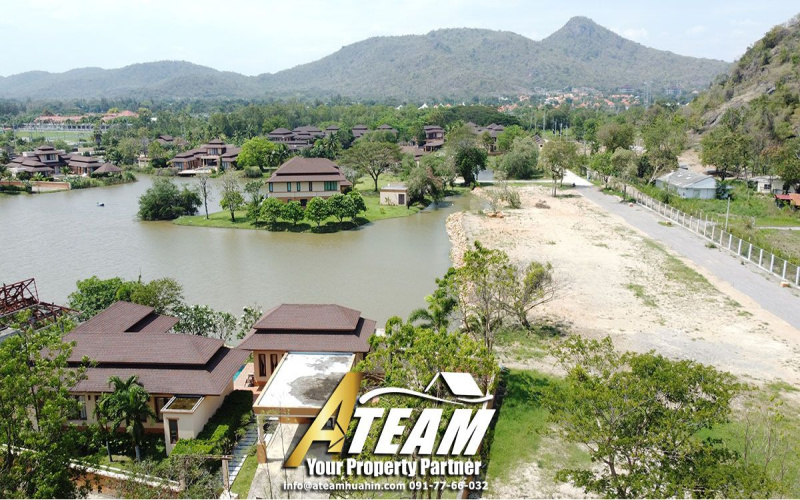 Lakeside-poolvilla-for-sale-hua-hin-Takiap-drone