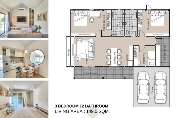 Hua Hin , Hin Lek Fai , 2 Bedrooms, 2 Bathrooms, House / Villa, For Sale, ,1730, A-Team Real estate
