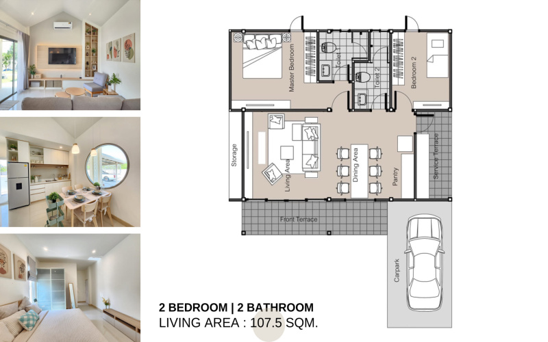 Hua Hin , Hin Lek Fai , 2 Bedrooms, 2 Bathrooms, House / Villa, For Sale, ,1730, A-Team Real estate