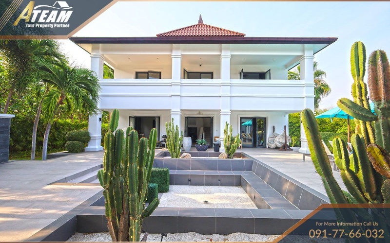 Hua Hin luxury villa, BelVida Estates, pool villa for sale, Hua Hin real estate, 5-bedroom villa Hua Hin, tropical villa Thailand, Blue Lotus Hua Hin, luxury property Hua Hin, investment property Thailand, BelVida Estates amenities