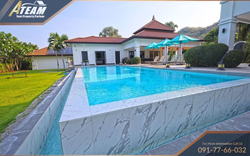 Hua Hin luxury villa, BelVida Estates, pool villa for sale, Hua Hin real estate, 5-bedroom villa Hua Hin, tropical villa Thailand, Blue Lotus Hua Hin, luxury property Hua Hin, investment property Thailand, BelVida Estates amenities