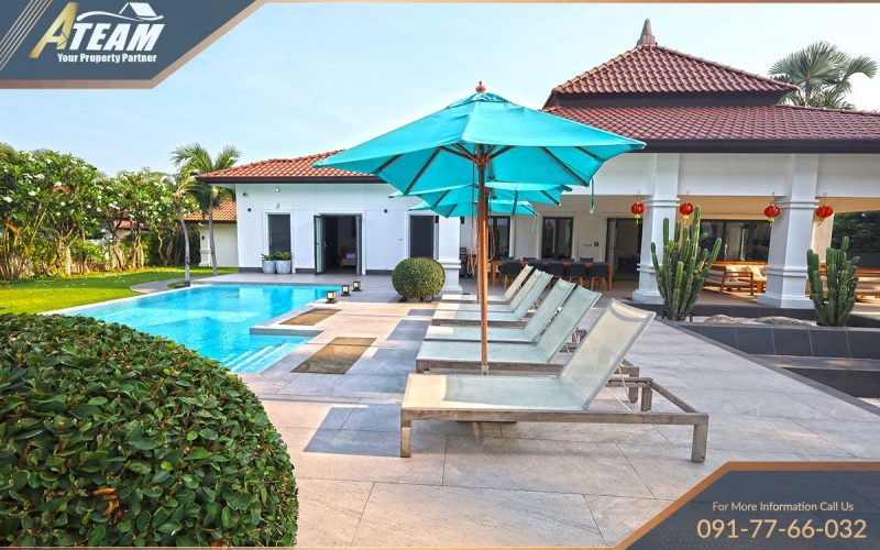 Hua Hin luxury villa, BelVida Estates, pool villa for sale, Hua Hin real estate, 5-bedroom villa Hua Hin, tropical villa Thailand, Blue Lotus Hua Hin, luxury property Hua Hin, investment property Thailand, BelVida Estates amenities