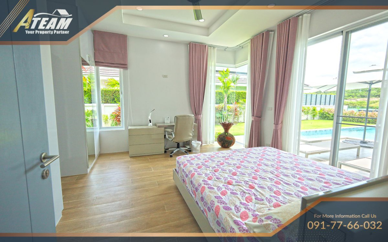 villa for sale Hua Hin, Thap Tai property, mountain view villa Thailand, Hua Hin real estate, pool villa Hua Hin, modern villa for sale, Hua Hin house with jacuzzi, corner plot villa, Thai property 2024