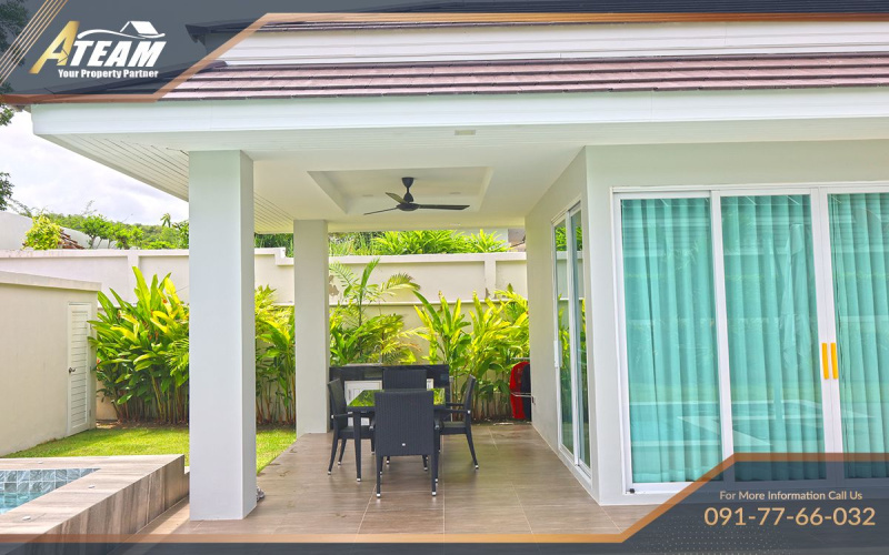 villa for sale Hua Hin, Thap Tai property, mountain view villa Thailand, Hua Hin real estate, pool villa Hua Hin, modern villa for sale, Hua Hin house with jacuzzi, corner plot villa, Thai property 2024