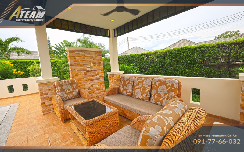 Hua Hin pool villa, Bor Fai property, house for sale Hua Hin, Nice Breeze 6, freehold villa Thailand, 3-bedroom villa Hua Hin, Hua Hin real estate, tropical villa Thailand, fully furnished villa Hua Hin, ATEAM Property Group