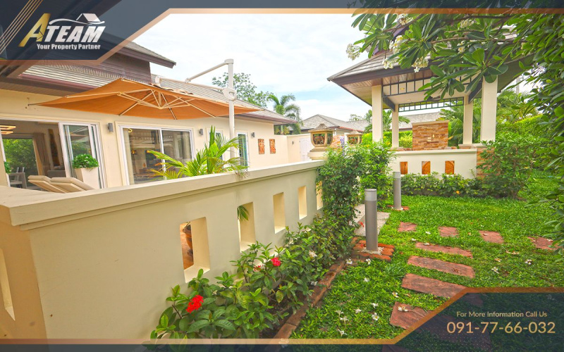 Hua Hin pool villa, Bor Fai property, house for sale Hua Hin, Nice Breeze 6, freehold villa Thailand, 3-bedroom villa Hua Hin, Hua Hin real estate, tropical villa Thailand, fully furnished villa Hua Hin, ATEAM Property Group