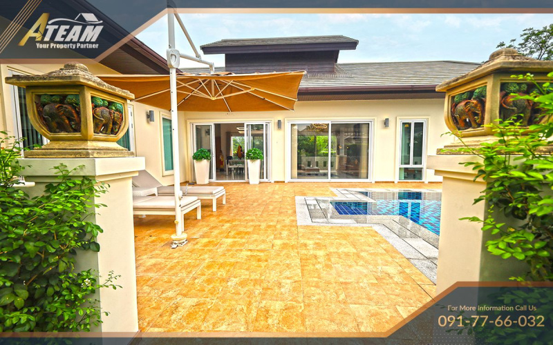 Hua Hin pool villa, Bor Fai property, house for sale Hua Hin, Nice Breeze 6, freehold villa Thailand, 3-bedroom villa Hua Hin, Hua Hin real estate, tropical villa Thailand, fully furnished villa Hua Hin, ATEAM Property Group