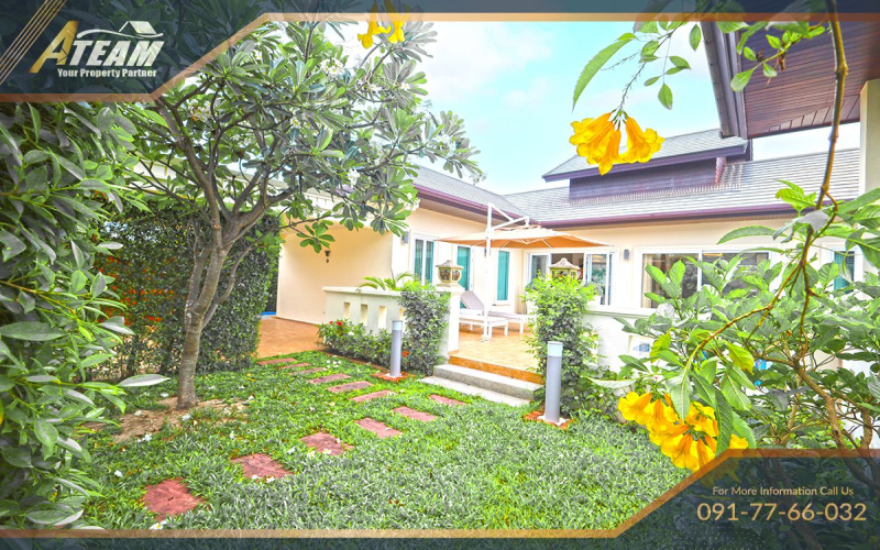 Hua Hin pool villa, Bor Fai property, house for sale Hua Hin, Nice Breeze 6, freehold villa Thailand, 3-bedroom villa Hua Hin, Hua Hin real estate, tropical villa Thailand, fully furnished villa Hua Hin, ATEAM Property Group