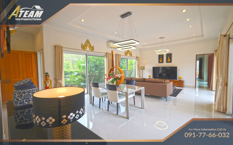 Hua Hin pool villa, Bor Fai property, house for sale Hua Hin, Nice Breeze 6, freehold villa Thailand, 3-bedroom villa Hua Hin, Hua Hin real estate, tropical villa Thailand, fully furnished villa Hua Hin, ATEAM Property Group