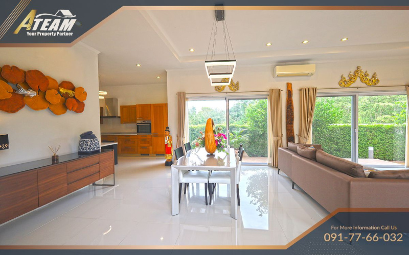 Hua Hin pool villa, Bor Fai property, house for sale Hua Hin, Nice Breeze 6, freehold villa Thailand, 3-bedroom villa Hua Hin, Hua Hin real estate, tropical villa Thailand, fully furnished villa Hua Hin, ATEAM Property Group