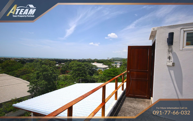 Hua Hin house for sale, Highland Seaview Village, sea view home Hua Hin, rooftop house Thailand, renovate house Hua Hin, affordable villa Hua Hin, Hua Hin real estate, mountain view house, Hua Hin renovation opportunity, property near Hua Hin beach
