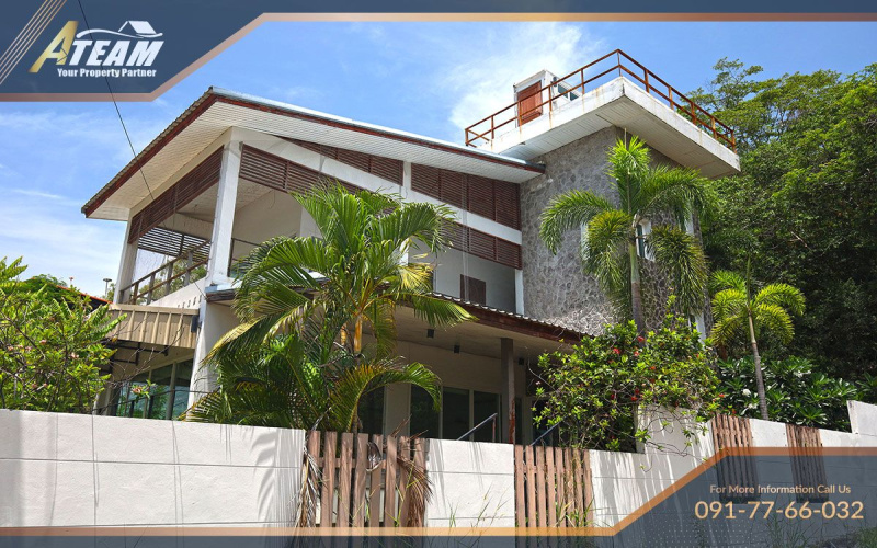 Hua Hin house for sale, Highland Seaview Village, sea view home Hua Hin, rooftop house Thailand, renovate house Hua Hin, affordable villa Hua Hin, Hua Hin real estate, mountain view house, Hua Hin renovation opportunity, property near Hua Hin beach