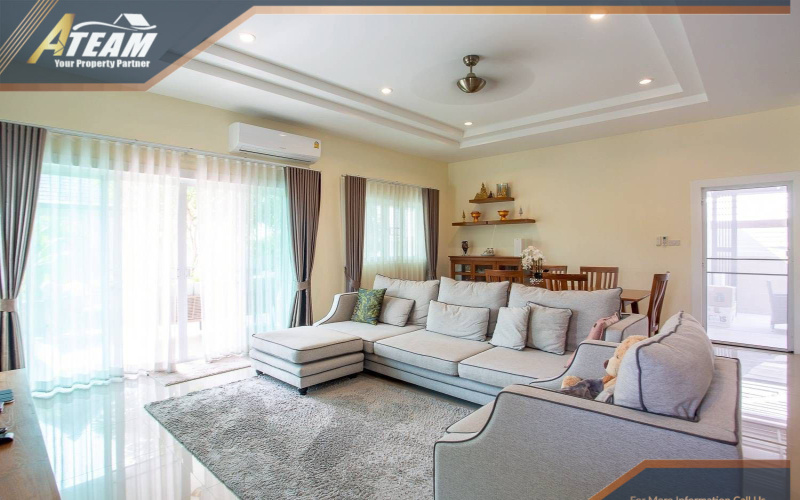 hua hin house for sale, pool villa hua hin, 3 bedroom villa thailand, fully furnished home hua hin, thai and western kitchen, hua hin property 7.8m, ready to move in, real estate hua hin, affordable house hua hin, storage room villa

