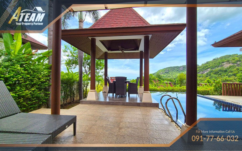 Khao Tao villa for sale, sea view villa Hua Hin, Panorama Pool Villas, Hua Hin property, 3-bedroom pool villa, freehold villa Thailand, house for sale Khao Tao, Hua Hin real estate, pool villa near beach, private garden villa