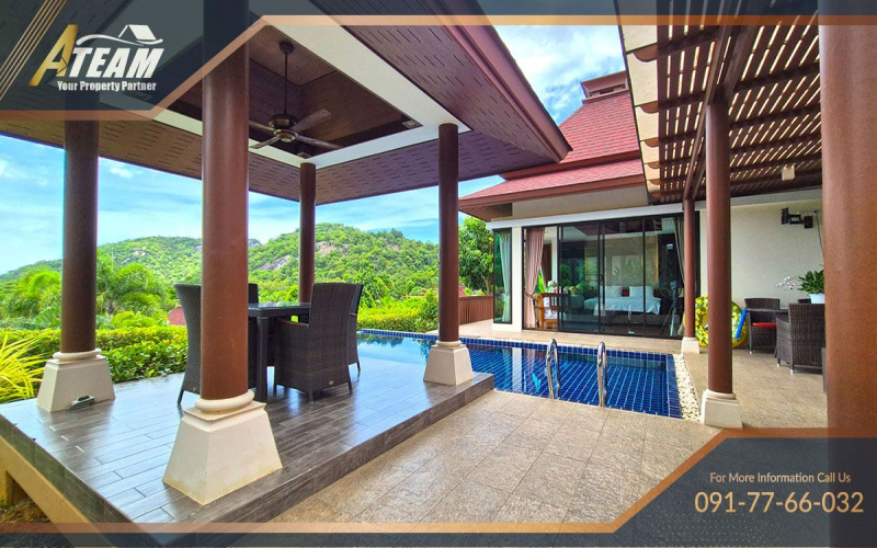 Khao Tao villa for sale, sea view villa Hua Hin, Panorama Pool Villas, Hua Hin property, 3-bedroom pool villa, freehold villa Thailand, house for sale Khao Tao, Hua Hin real estate, pool villa near beach, private garden villa