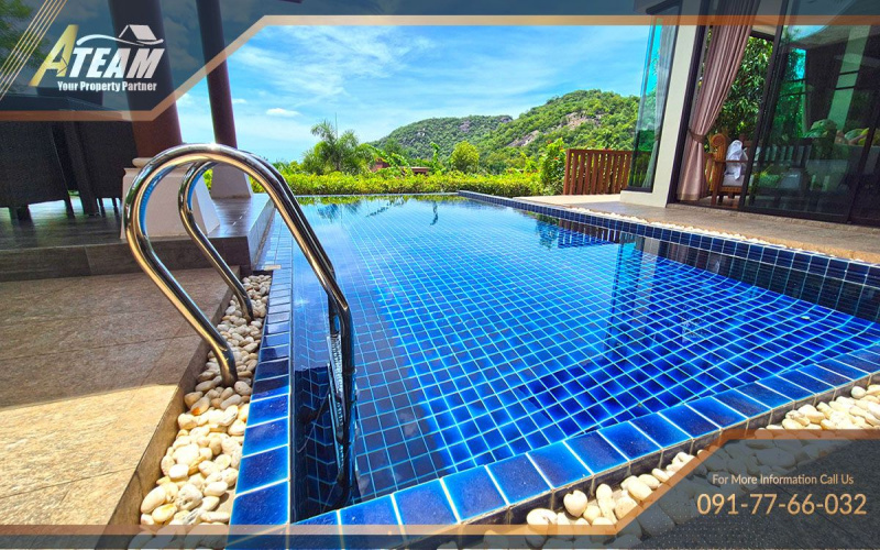 Khao Tao villa for sale, sea view villa Hua Hin, Panorama Pool Villas, Hua Hin property, 3-bedroom pool villa, freehold villa Thailand, house for sale Khao Tao, Hua Hin real estate, pool villa near beach, private garden villa